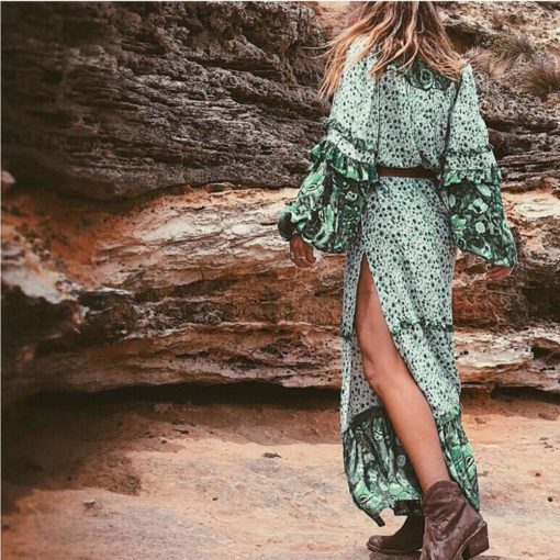 Retro Bohemian Maxi Dress