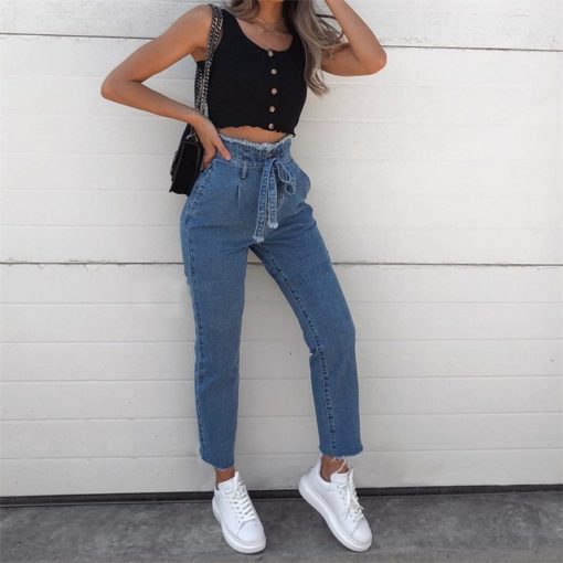 Paperbag Waist Skinny Jeans - Image 7