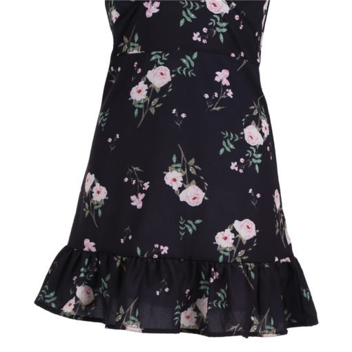 Mini Boho Floral Beach Dress - Image 5