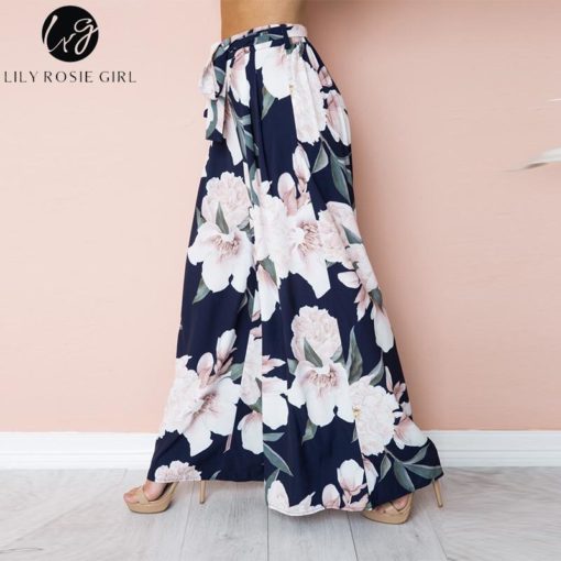 Lily Rosie Floral Print Wide Leg Pants - Image 3