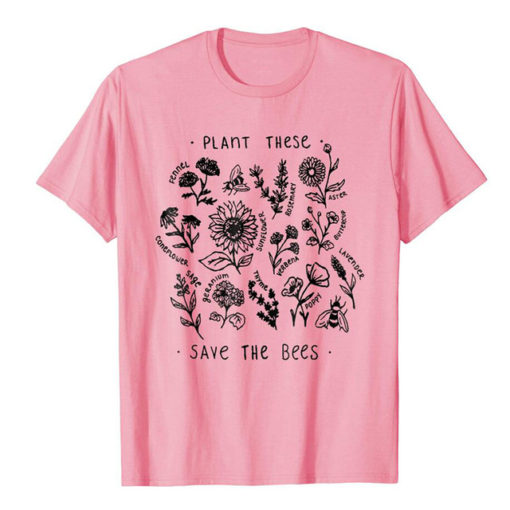 Plant These Save The Bees T-shirt Cotton Wildflower - Image 8