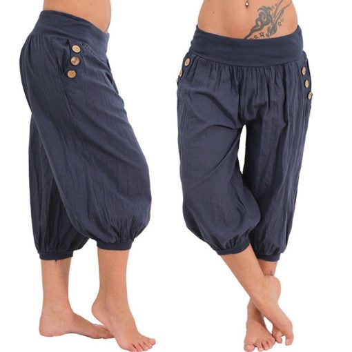 Casual Loose-Fit Calf-Length Pants - Image 3