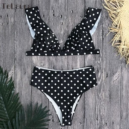 High Waist Bikini Polka Dot - Image 6