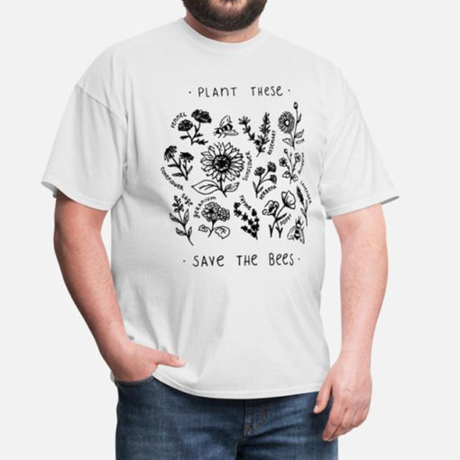 Plant These Save The Bees T-shirt Cotton Wildflower - Image 9