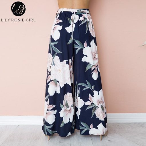 Lily Rosie Floral Print Wide Leg Pants - Image 4