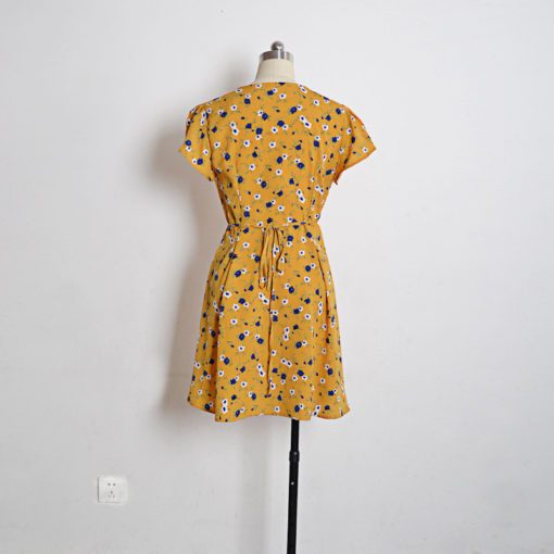 Orange Wrap Beach Dress - Image 5
