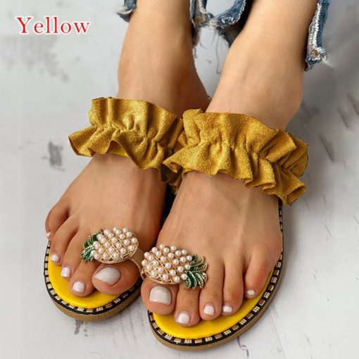 Pearl Flat Toe Bohemian Casual Sandals - Image 7