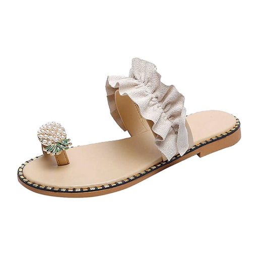 Pearl Flat Toe Bohemian Casual Sandals - Image 3