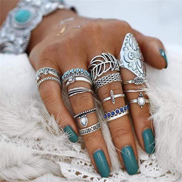 Bohemian style vintage rings